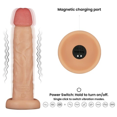 Wibrator realistyczny Lovetoy Power Basics Cock PVC USB 26 cm Lovetoy