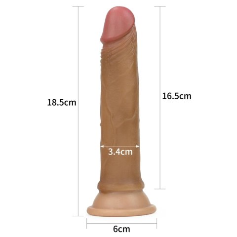Dildo dwuwarstwowe Lovetoy platynowy silikon 18 cm Lovetoy