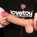 Dildo dwuwarstwowe Lovetoy platynowy silikon 25 cm Lovetoy