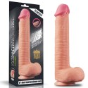 Dildo dwuwarstwowe Lovetoy platynowy silikon 30.5 cm Lovetoy