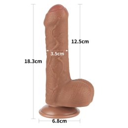 Dildo realistyczne Lovetoy brązowe 18 cm Lovetoy