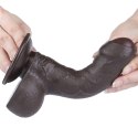 Dildo realistyczne Lovetoy podwójna warstwa 18 cm czarny Lovetoy