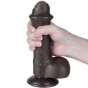 Dildo realistyczne Lovetoy podwójna warstwa 18 cm czarny Lovetoy