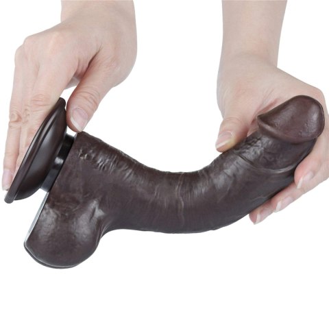 Dildo realistyczne Lovetoy z przesuwającą się skórą czarny 8 cali Lovetoy