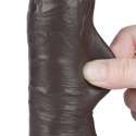 Dildo realistyczne Lovetoy z przesuwającą się skórą czarny 8 cali Lovetoy