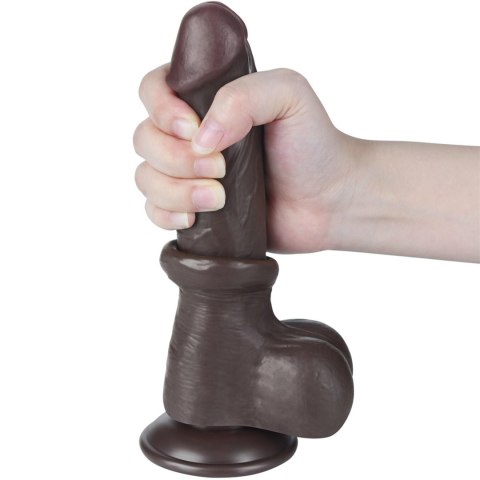 Dildo realistyczne Lovetoy z przesuwającą się skórą czarny 8 cali Lovetoy