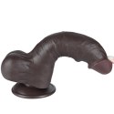 Dildo realistyczne Lovetoy z przesuwającą się skórą czarny 8 cali Lovetoy