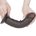 Dildo realistyczne Lovetoy z przesuwaną skórą czarne 7 cali Lovetoy