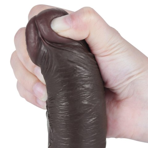 Dildo realistyczne Lovetoy z przesuwaną skórą czarne 7 cali Lovetoy