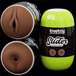 Dwustronny masturbator Lovetoy TPE brązowy 10,3 cm Lovetoy