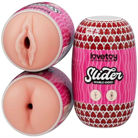 Masturbator dwustronny Lovetoy TPE cielisty 10 cm Lovetoy