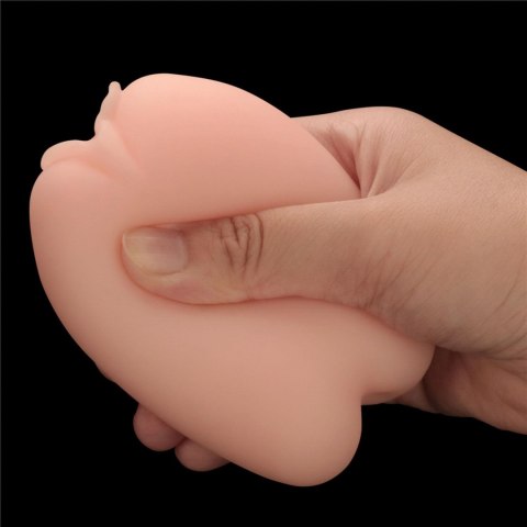 Masturbator dwustronny Lovetoy TPE cielisty 10 cm Lovetoy