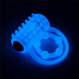 Pierścień wibrujący Lovetoy Lumino Play niebieski TPE Lovetoy