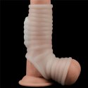 Pierścień wibrujący Lovetoy z osłoną moszny biały TPE 14.4 cm Lovetoy