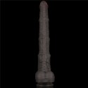Dildo dwuwarstwowe Lovetoy giętkie czarne 40 cm Lovetoy
