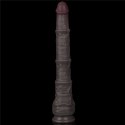 Dildo dwuwarstwowe Lovetoy giętkie czarne 40 cm Lovetoy