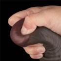 Dildo dwuwarstwowe Lovetoy giętkie czarne 40 cm Lovetoy