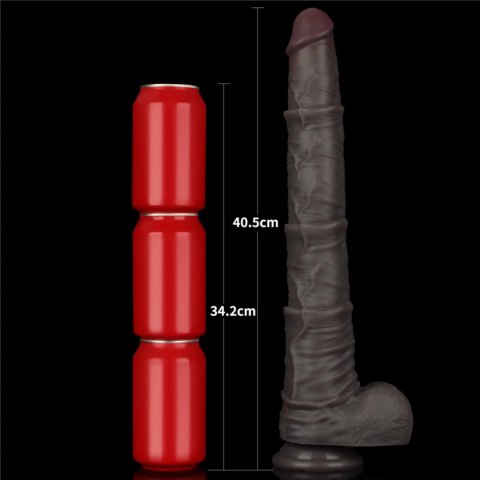 Dildo dwuwarstwowe Lovetoy giętkie czarne 40 cm Lovetoy