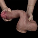 Dildo dwuwarstwowe Lovetoy platynowy silikon 27 cm Lovetoy