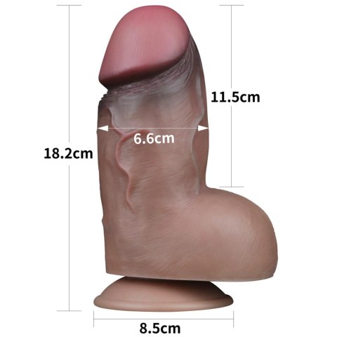 Dildo dwuwarstwowe Lovetoy silikonowe 18 cm Lovetoy