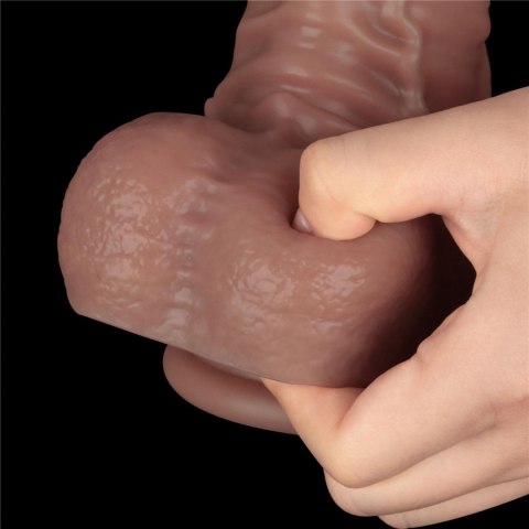 Dildo realistyczne dwuwarstwowe Lovetoy wibrujące giętkie 40 cm Lovetoy