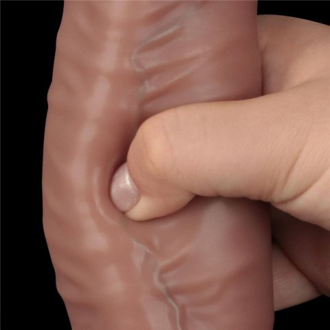 Dildo realistyczne dwuwarstwowe Lovetoy wibrujące giętkie 40 cm Lovetoy