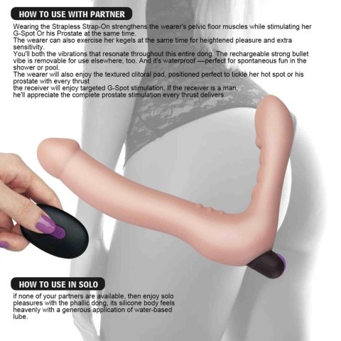 Strap on bez szelek Ijoy silikonowy z wibracją USB Lovetoy Lovetoy