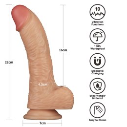 Strap on wibrujący Lovetoy zestaw 22 cm L XL 2XL Lovetoy