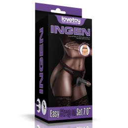 Strap on z dildo Lovetoy czarny 18 cm Lovetoy