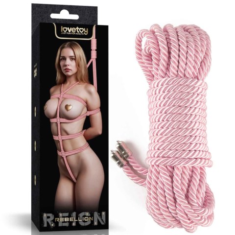 Lina bondage Lovetoy Rebellion Reign Rose jedwabista 10 m różowa Lovetoy