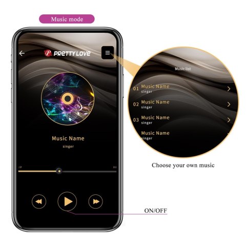PRETTY LOVE - Jefferson, 12 vibration functions 3 electric shock functions Mobile APP Long-distance Control Pretty Love