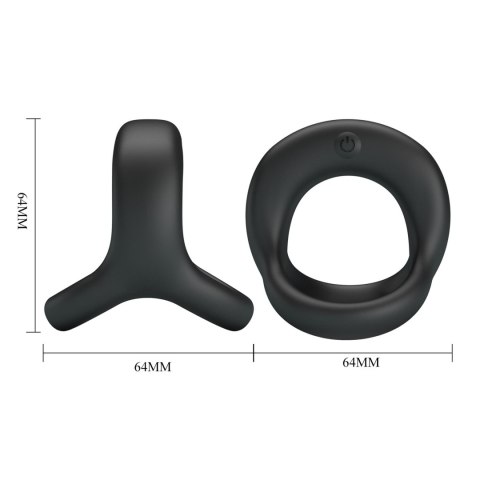 PRETTY LOVE - VIBRANT PENIS RING ELLIOTT Black, 10 vibration functions Pretty Love