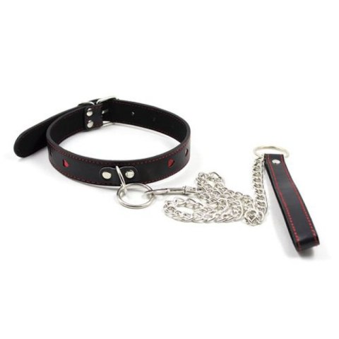 Obroża ze smyczą sztuczna skóra BDSM bondage Toyz4lovers Obroża ze smyczą sztuczna skóra BDSM bondage Toyz4lovers