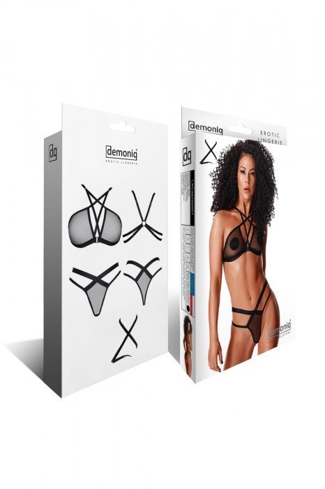 Bielizna-LadyX Aina XXL - biustonosz, stringi Demoniq Bielizna-LadyX Aina XXL - biustonosz, stringi Demoniq