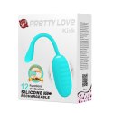 Jajeczko wibrujące waginalne kegla 12trybów USB niebieskie Pretty Love