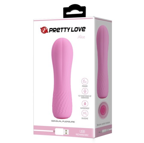 Mały wibrator mini masażer punkt G 11cm 12 trybów USB Pretty Love Mały wibrator mini masażer punkt G 11cm 12 trybów USB Pretty Love