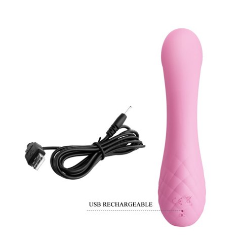 Wibrator do punktu G łechtaczki króliczek 17cm USB 12 trybów Pretty Love Wibrator do punktu G łechtaczki króliczek 17cm USB 12 trybów Pretty Love