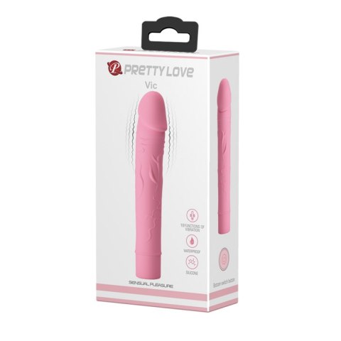 Wibrator podręczny realistyczny penis 15cm 10trybów Pretty Love Wibrator podręczny realistyczny penis 15cm 10trybów Pretty Love