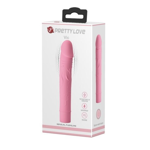 Wibrator podręczny realistyczny penis 15cm 10trybów Pretty Love Wibrator podręczny realistyczny penis 15cm 10trybów Pretty Love