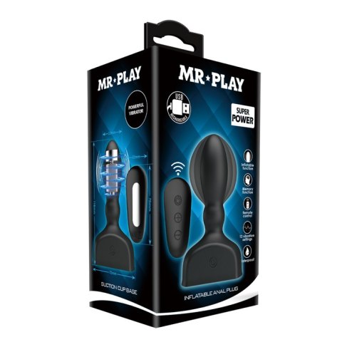 Korek analny duży sex plug pompowany wibrujący USB Mr. Play Korek analny duży sex plug pompowany wibrujący USB Mr. Play