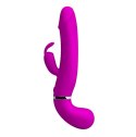 Wibrator z wytryskiem na sztuczną spermę 24cm USB 12 trybów Pretty Love