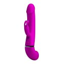 Wibrator z wytryskiem na sztuczną spermę 24cm USB 12 trybów Pretty Love