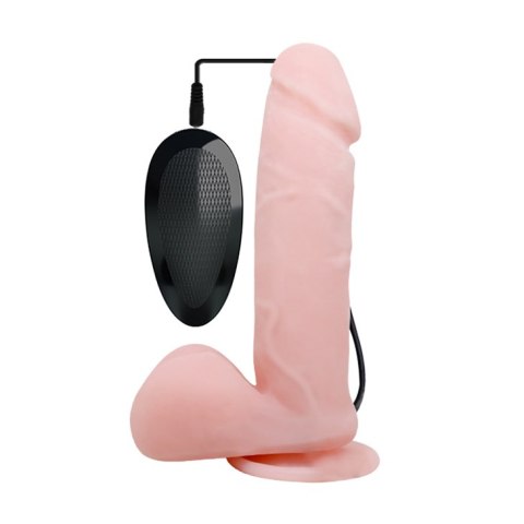 Wibrujący penis realistyczny przyssawka jądra 19cm BAILE