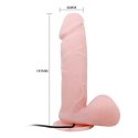 Wibrujący penis realistyczny przyssawka jądra 19cm BAILE