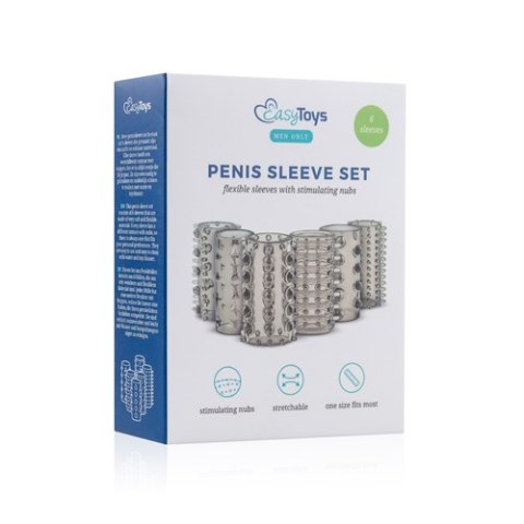 Zestaw nakładek stymulujących na penisa wibrator 6szt Easytoys Zestaw nakładek stymulujących na penisa wibrator 6szt Easytoys