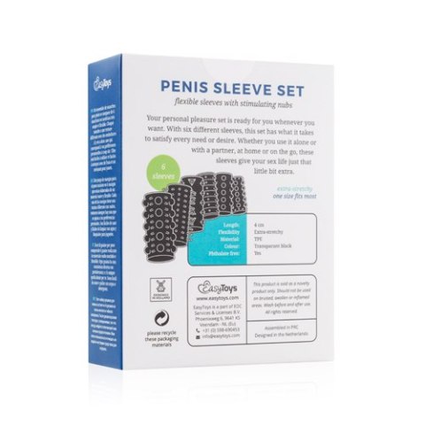 Zestaw nakładek stymulujących na penisa wibrator 6szt Easytoys Zestaw nakładek stymulujących na penisa wibrator 6szt Easytoys