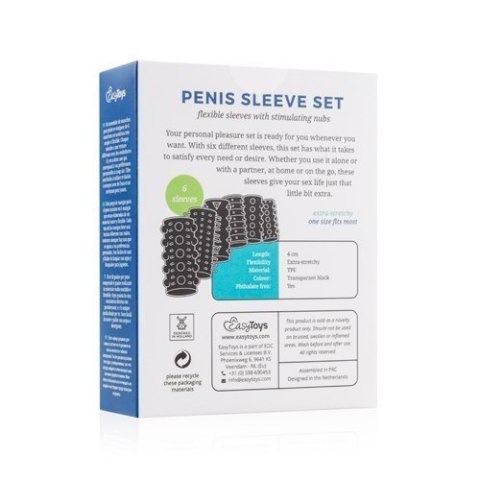 Zestaw nakładek stymulujących na penisa wibrator 6szt Easytoys Zestaw nakładek stymulujących na penisa wibrator 6szt Easytoys