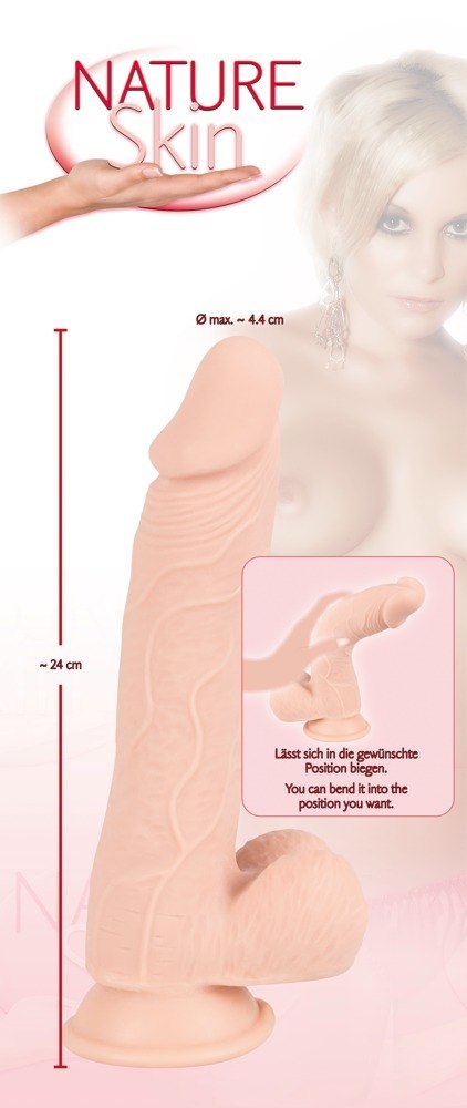 Dildo wyginane realistyczny penis członek sex 24cm Nature Skin Dildo wyginane realistyczny penis członek sex 24cm Nature Skin