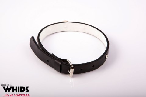 Obroża BDSM damska biała wąska skóra naturalna Whips Collections Obroża BDSM damska biała wąska skóra naturalna Whips Collections