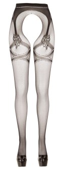 Rajstopy z otworem czarne S/M Cottelli LEGWEAR